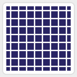 Retro style navy blue check 2 Sticker